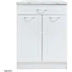 HTI-Living, Regal, Küchenunterschrank Jenna Country Weiss 60 cm mit Schublade (60 x 50 x 83 cm)