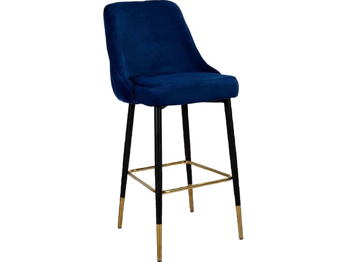 Hochstuhl KAYOOM Barstuhl Mojo, gesteppte Rückenlehne , blau, B:53cm H:110cm T:57cm, Polyester, Stühle, Hochstuhl, modern, elegant, Unaufdringliche moderne Farbauswahl