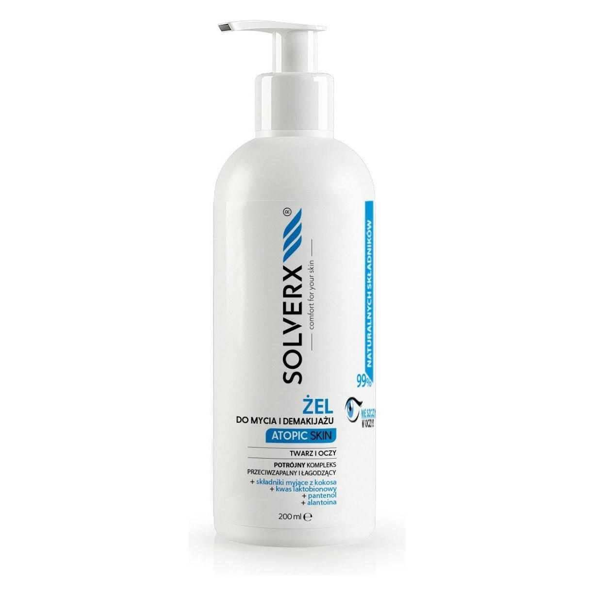 Solverx Atopic Skin Face And Eye Wash Gel For Atopic Skin 200Ml (Reinigungsschaum, 200 ml) (1070044)
