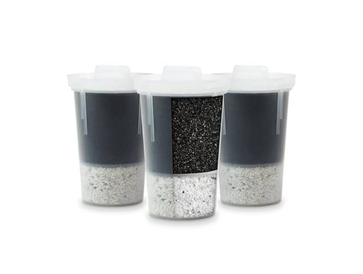 Santevia MINA Alkalischer Wasserfilter, Vorteilspackung, 3er-Pack, für zu Hause, Wasserkrugfilter, fügt Mineralien hinzu und macht alkalisches Wasser, Chlor- und Bleiwasserfilter, hergestellt in