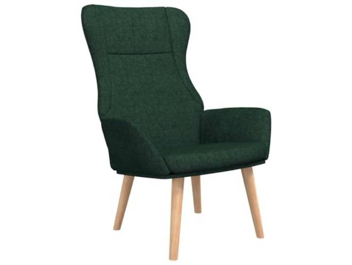 KDVXBCQJH Relaxsessel Dunkelgrün Polstersessel Fernsehsessel Stoff Gemütlicher Lounge Sessel mit Kautschukholz Beinen für Wohnzimmer, Schlafzimmer und Freizeitbereich, Belastbar bis 110 kg.
