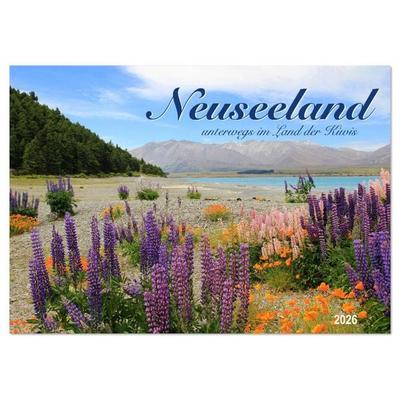 Neuseeland - unterwegs im Land der Kiwis (Tischkalender 2026 DIN A5 quer), CALVENDO Monatskalender