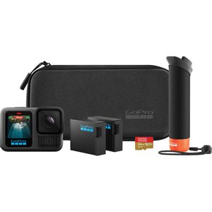 GoPro HERO13 Black Accessory Hard Bundle Action-Cam, wasserdicht bis 10m, 5,3K/60fps, 27MP, 156° Ultraweitwinkel