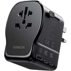 UGREEN Reiseadapter Universal GaN 65 W, weltweit, für über 200 Länder, USB-A, USB-C