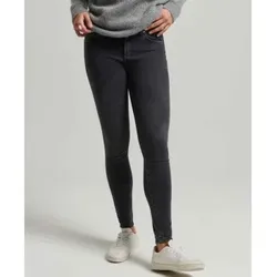 Superdry für Damen. W7010798A Mid-Rise-Jeans aus Bio-Baumwolle Vintage schwarz (27/30), Lässig, Denim, Nachhaltig