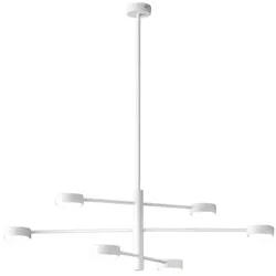 Eclipsia Weiße Deckenleuchte - d850x845mm 6xGX53 - Elegante Pendelleuchte aus Metall