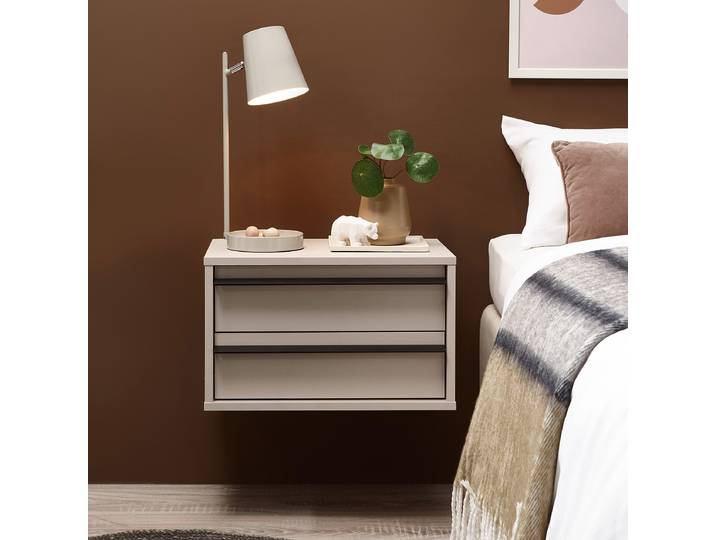 Hänge-Nachtkommode Zabats 31cm Beige/Kaschmir