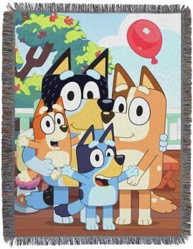 Bluey Woven Tapestry Throw Blanket
