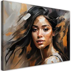 WANDBILD glamour frau braun