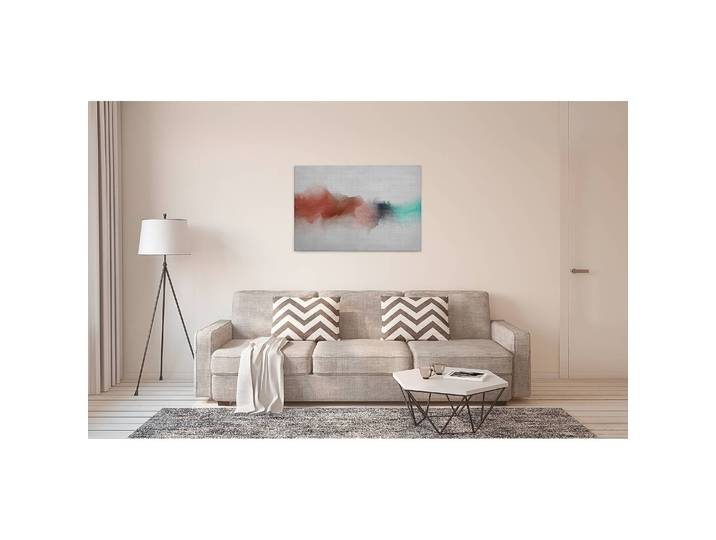 Impression sur toile Daydream Polyester PVC / Épicéa Rouge/Rouge/Gris 90 x 60cm