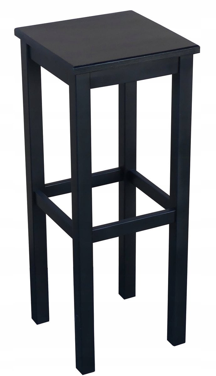 Metdrew Moderne houten bar in het zwart, Breedte: 80 cm