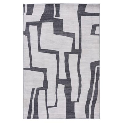 Teppich KAYOOM "Bluster 325", silber, B:160cm H:7mm L:230cm, Polyester, Teppiche, Teppich, Kurzflor, Wohnzimmer