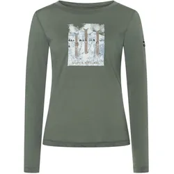 Super Natural, Damen, Funktionsshirt, Triple Ski (XS), Grün