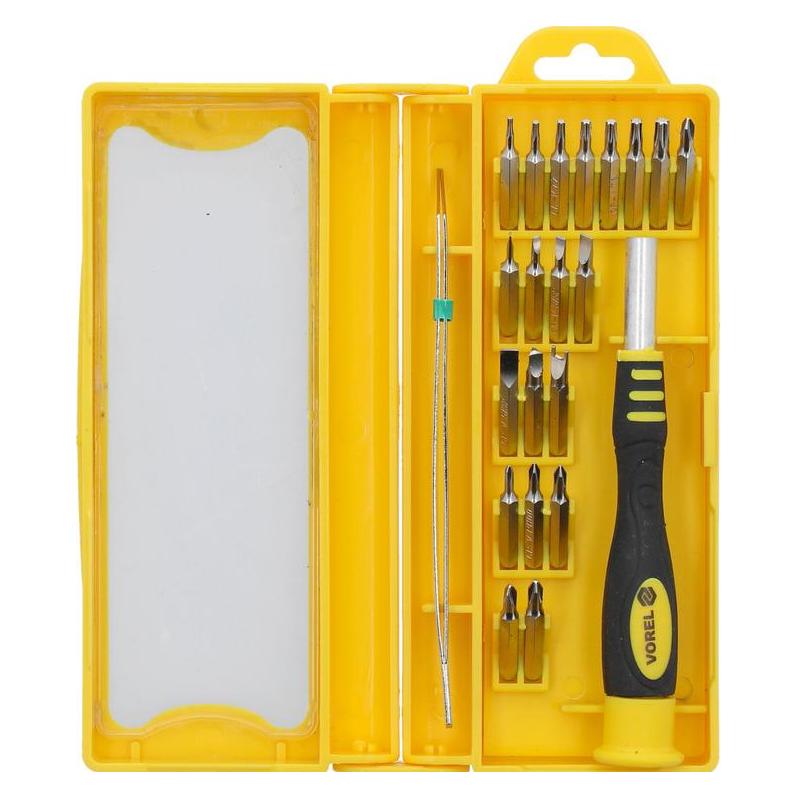 Toya Uhrenschraubendreher + Bits 22 Stück CrV (64395)
