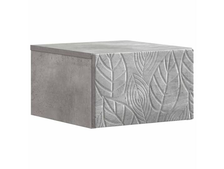 KUPTYERFG Nachttisch Wandmontiert Betongrau 49x34,5x20cm Hängeschrank Schwebender Nachtschrank für das Schlafzimmer: Platzsparende Wandmontage mit Schublade in moderner Beton-Optik.