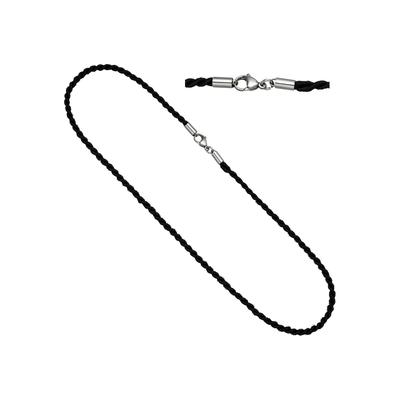 Kette ohne Anhänger JOBO, silber (edelstahlfarben), Halsketten, Damen, Edelstahl, L: 70, Edelstahl 70 cm