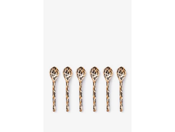 Bruine theelepel met leopard print