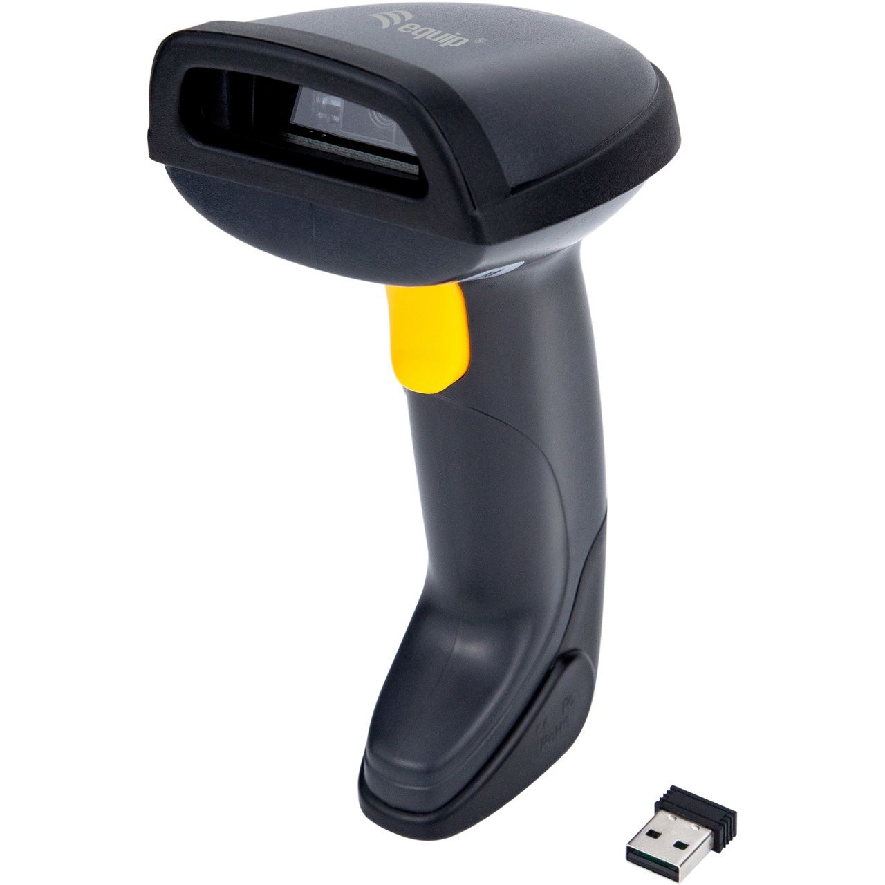 Equip Barcode Handscanner 2D Laser mit Halterung 2.4GHz sw