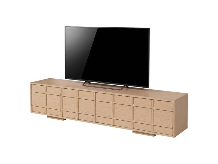 TV-Lowboard MDF Mitteldichte Holzfaserplatte , furniert Holz/Eiche 200 x 45 x 40cm