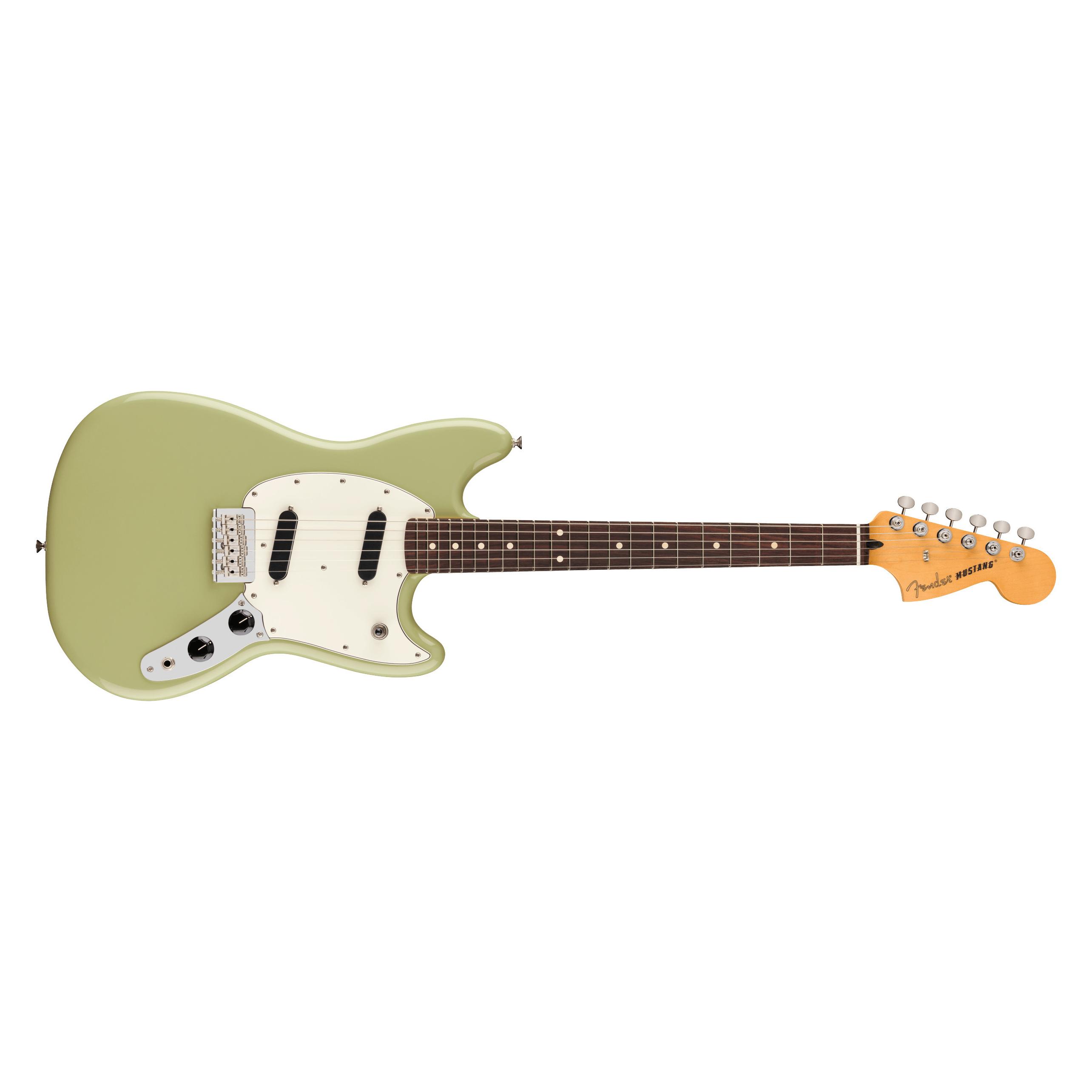 Fender Player II Mustang 6-saitige E-Gitarre, Birke Grün (E-Gitarre, Palisander) (0140460565)