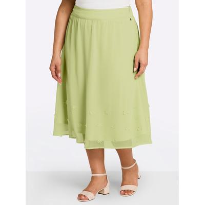 Webrock SHEEGO, Damen, Gr. 48, grün (pistazie), 100% Polyester, unifarben, wadenlang, Röcke