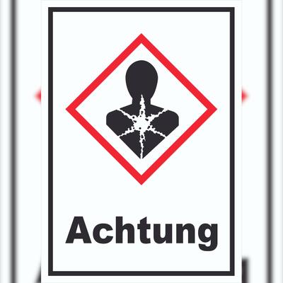 HB-Druck Schild Gesundheitsgefahr Achtung Sensibilisierung der Atemwege hochkant A0 (841x1189mm)