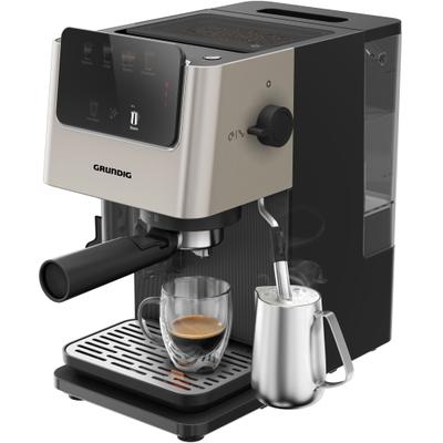 GRUNDIG Espressomaschine "KSM 7530", beige (titan, schwarz), 1, Kaffeemaschinen, Kaffeevollautomat mit 15 Bar, Touch & GrindPro™ Mahlwerk, Espressomaschine