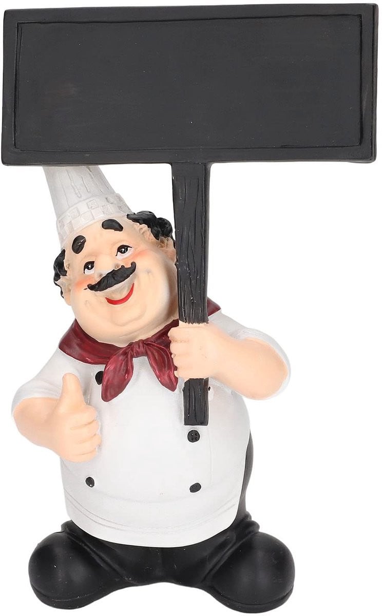 Allecto Kookbeeld - Zwart Hars Beeldje - Functioneel Ornament voor op Tafel