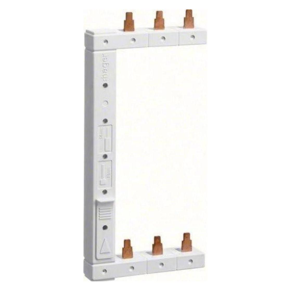 Hager Phasenschiene 3polig KCL363L 2reihig 125mm links vertikal (KCL363L)