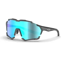 Magicshine, Unisex, Sportbrille, Versatiler - VS001CB (Black, Blau), Blau, Schwarz