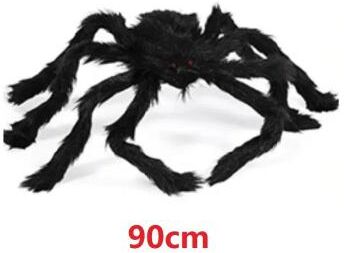 Uplift Treasures Giant Plush Spider Halloween Decoration 90cm Black