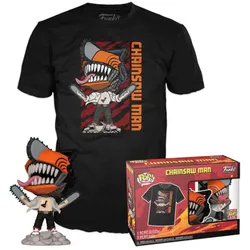 Funko Chainsaw Man POP! & Tee Vinyl Figur & T-Shirt Set Chainsaw Man Leaping Grösse S
