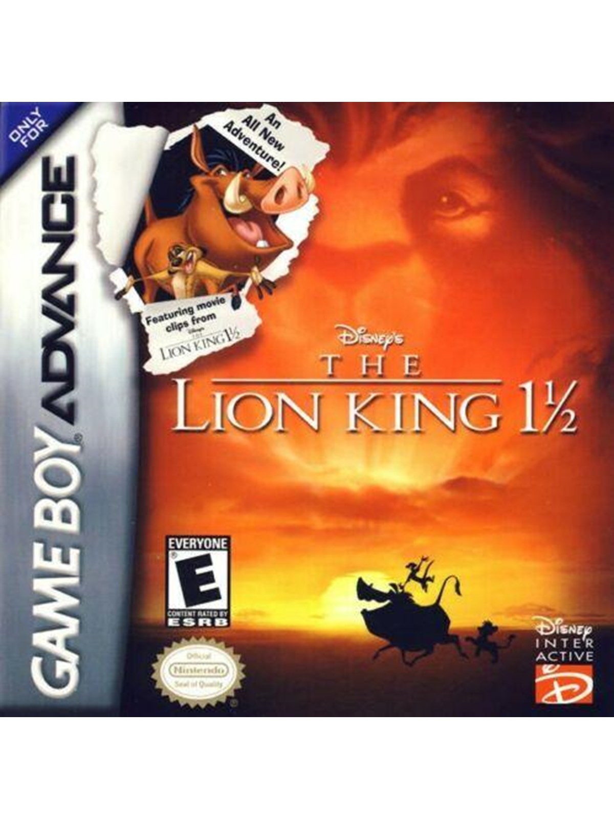 Lion King 1.5 - Nintendo Game Boy Advance - Platformer - PEGI Unknown