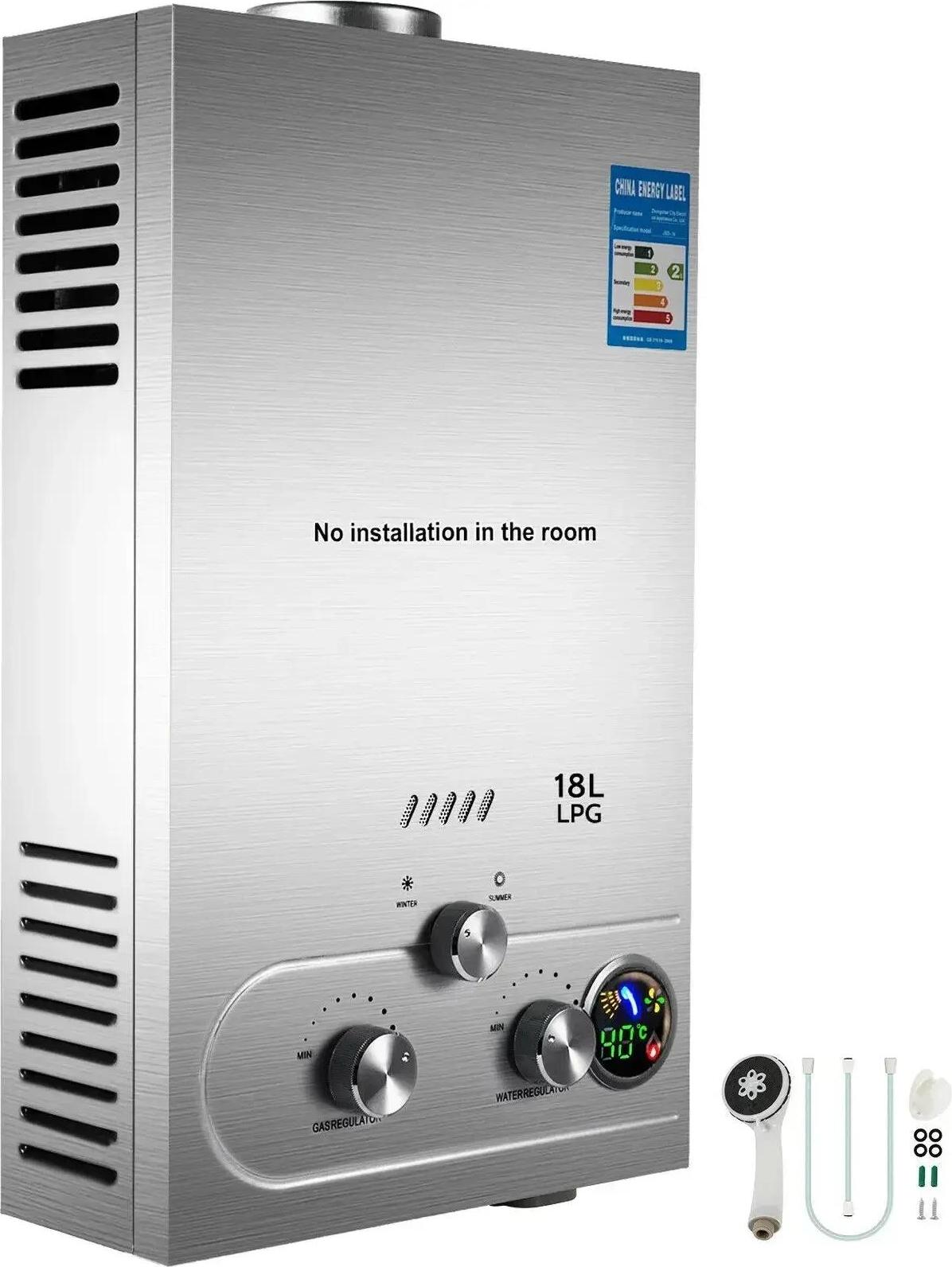 Wasserheizer, Edelstahl, hohe Warmwasserleistung, 18L 36KW