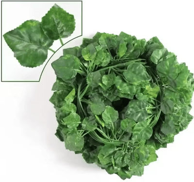 Inspire Curations Lush Artificial Ivy Vine Garland (2M, 100 Leaves) Realistic Hanging Greenery Decor grapes 2m (1 String)