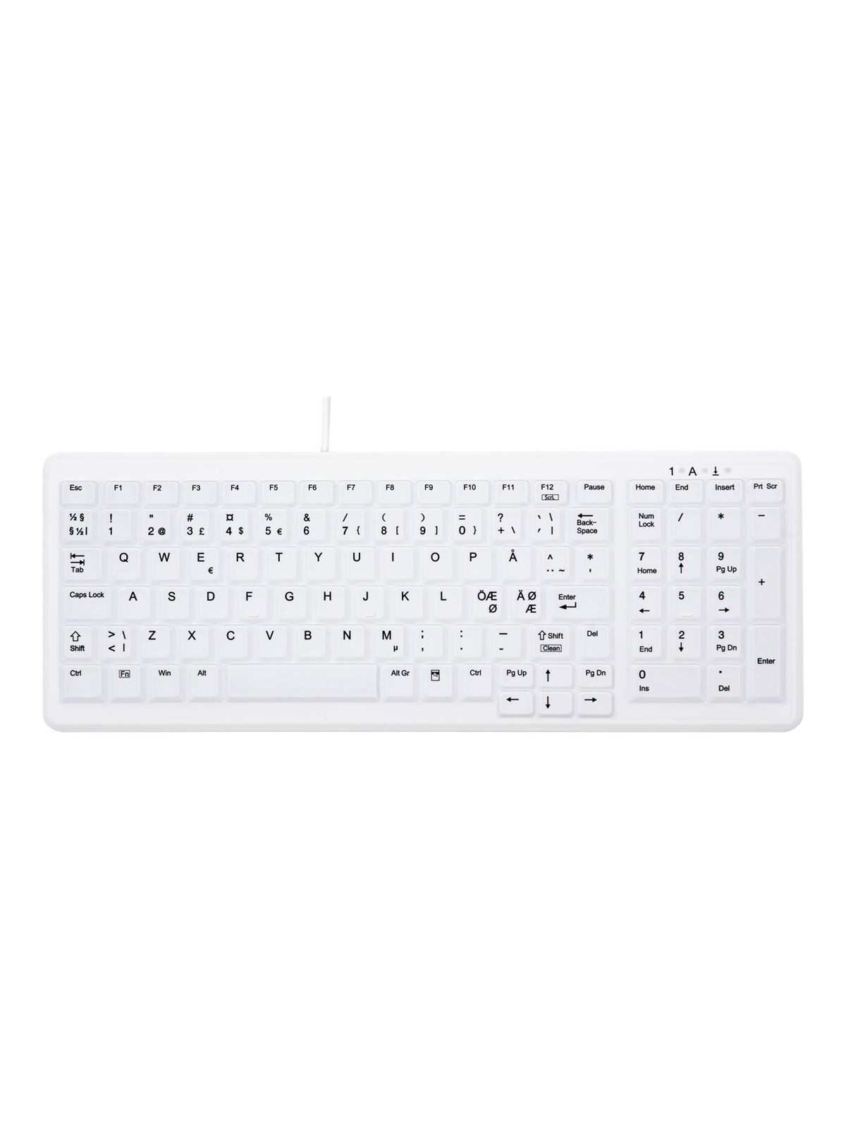 Cherry Active Key MedicalKey AK-C7000 - keyboard - Nordic - white Input Device - Tastatur - Nordic ISO - Weiss