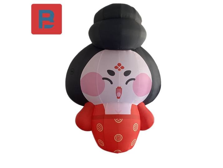 Poupée gonflable mignonne de style dessin animé Tang Fengguo Chaoguo, modèle personnalisé pour l'aménagement d'atriums de centres commerciaux