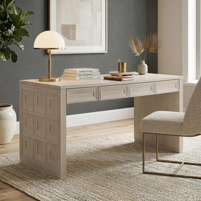 "Furniture of America Durem Modern Classic 60"" Writing Desk with Drawers and Keyboard Tray"