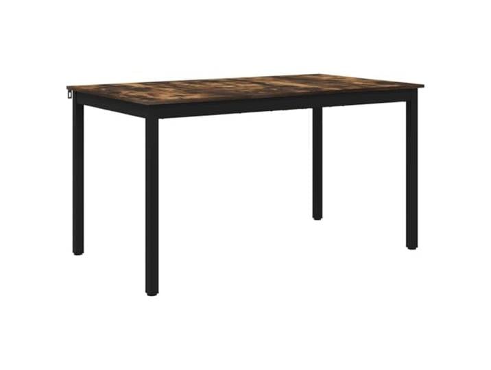 KGHERMDF Rechteckiger Esstisch 140 x 80 x 75 cm Schwarz Holzwerkstoff-Oberfläche, Stabiler Metallrahmen, Pflegeleicht, Einfacher Zusammenbau