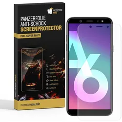 2x Panzerfolie für Samsung Galaxy A6 FULL COVER Display Displayschutzfolie MATT