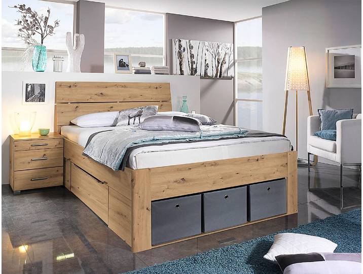 Kopfteil 165cm Braun/Eiche Artisan Dekor ohne Beleuchtung