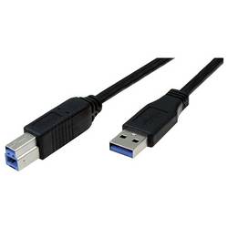Bachmann USB-Kabel USB 3.0 USB-A Stecker, USB-B Stecker 1 m Schwarz PVC-Mantel, Folienschirm, Geflechtschirm 917.1205