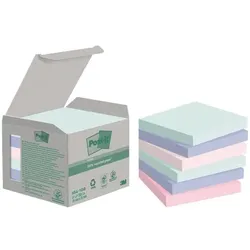 Post-it Notes (Recycle) Haftnotizblock 76 x 76 mm »Recycling Notes«, 6 Stück türkis