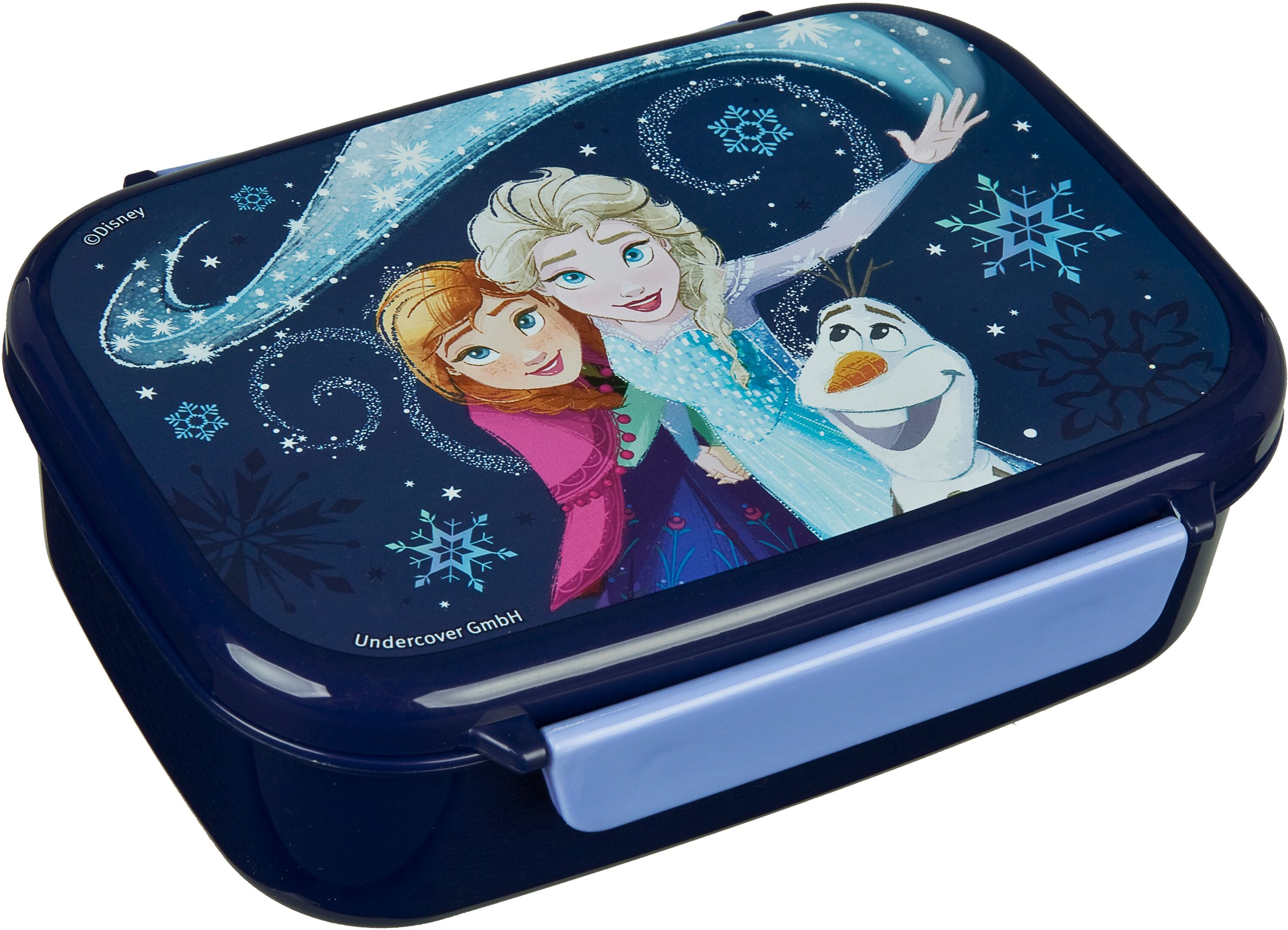 Lunchbox SCOOLI "mit Trinkflasche", Kinder, Gr. B/H/L: 13,5cm x 6cm x 18cm, blau (frozen eiskönigin), Kunststoff, Lebensmittelaufbewahrungsbehälter Lunchbox frozen eiskönigin B/H/L: 13,5cm x 6cm x 18cm