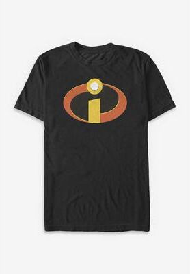 Men's Big & Tall Disney Incredibles Logo Tee by Disney in Black (Size 5XL)