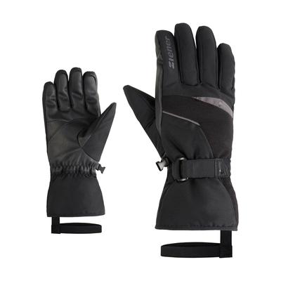 Skihandschuhe ZIENER "GALERIUS-Z GORE-TEX", Herren, Gr. 8,5, schwarz, Materialmix, Handschuhe, wasserdicht, winddicht, atmungsaktiv, warm, lange Stulpe