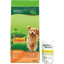 PURINA Friskies Balance 15kg + Dolina Noteci 150g