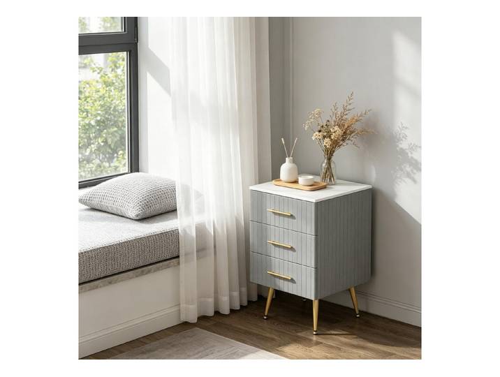 Fine Life Pro Nachttisch Beistelltisch,Kleiner Couchtisch mit Schublade