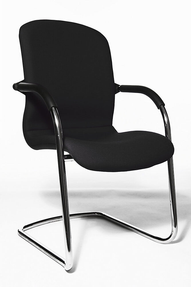 OPEN CHAIR - der Design-Besucherstuhl, Freischwinger gepolstert, VE 2 Stk, schwarz Topstar