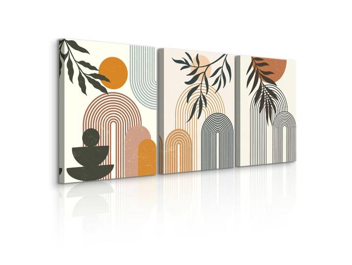 LEINWANDBILDER 3-es Set Pflanzen Boho